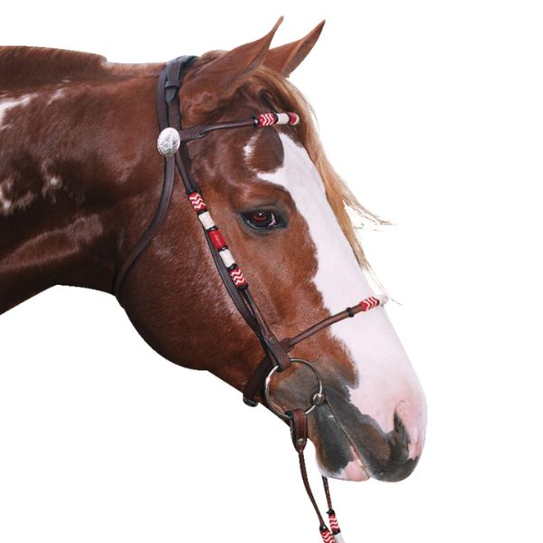 Navaho Rolled Snaffle Cavesson Bridle