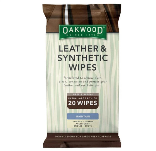 Oakwood Leather Wipes X 20