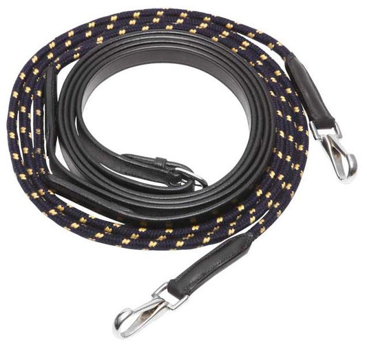 Oregon Draw Reins Black - EQ Saddlery