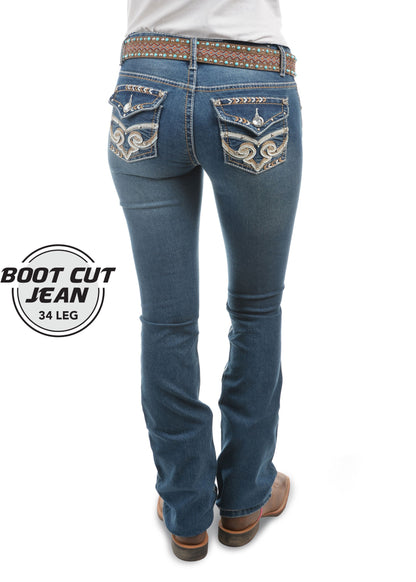 Pure Western Womens Brandy Boot Cut Jeans - EQ Saddlery