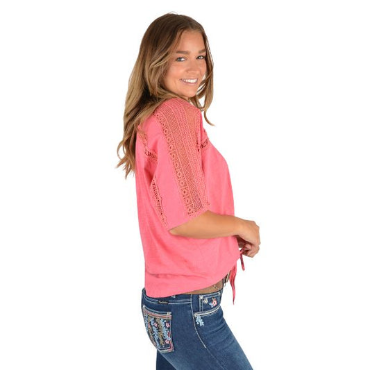 Pure Western Beatrice Fashion Tee Rose - EQ Saddlery