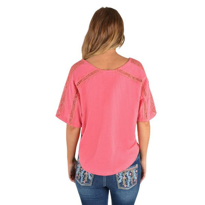 Pure Western Beatrice Fashion Tee Rose