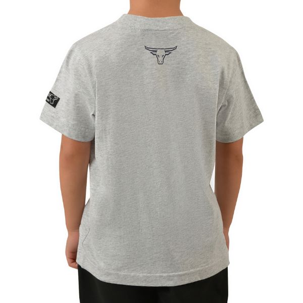 Pure Western Boys Webb Short Sleeve Tee White Marle - EQ Saddlery