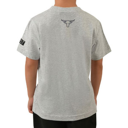 Pure Western Boys Webb Short Sleeve Tee White Marle - EQ Saddlery
