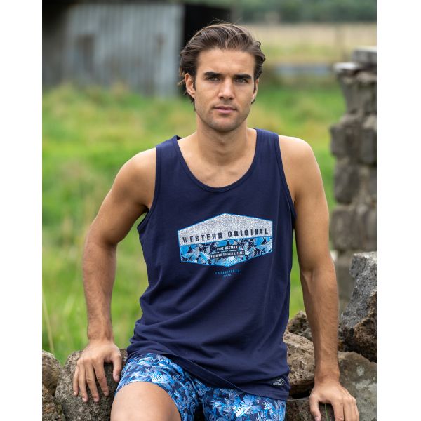 Pure Western Mens Robertson Singlet