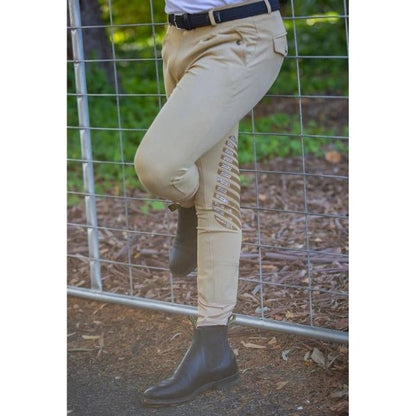 QJ Riding Wear Mens Knee Silicon Breeches - EQ Saddlery