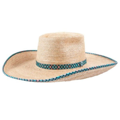 Sunbody Ava Hat Pink/Turquoise Circles - 52 - EQ Saddlery