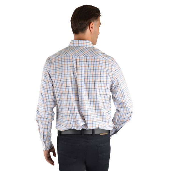 Thomas Cook Mens Hughesdale Check 2-Pocket Long Sleeve Shirt White/Multi - EQ Saddlery