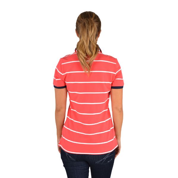 Thomas Cook Delilah Short Sleeve Polo Watermelon - EQ Saddlery