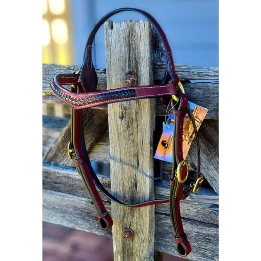 Toprail Plaited Curve Browband Barcoo Bridle - EQ Saddlery