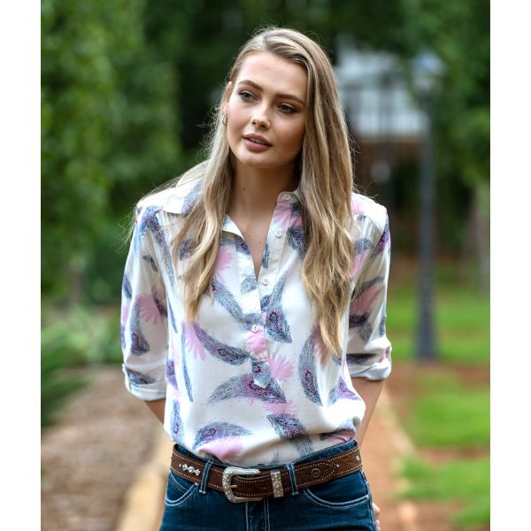 Wrangler 3/4 Sleeve Shirt Rebecca Print - EQ Saddlery