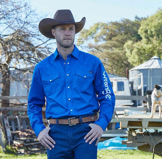 Wrangler Mens Logo Rodeo Shirt